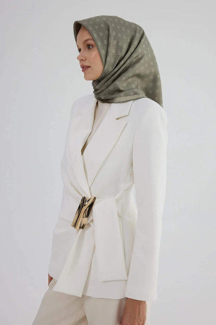 İpekhan Twill İpek Eşarp 53005 Zeytin Yeşili