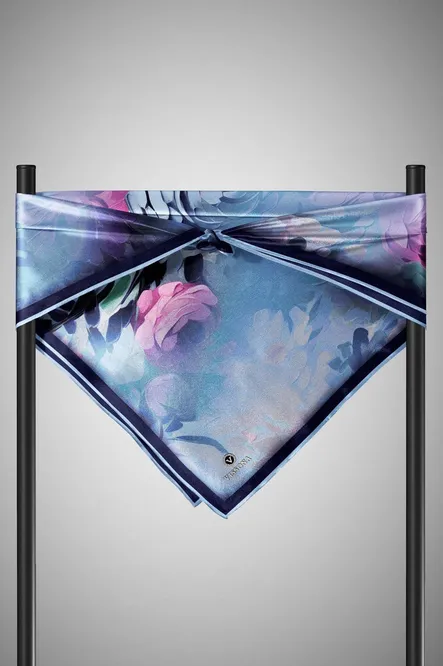 Vissona Twill İpek Eşarp Bebe Mavi