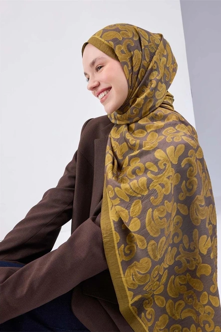 Silk Home Urban Hours Harmony Koyu Gri Mayda Şal 190X70