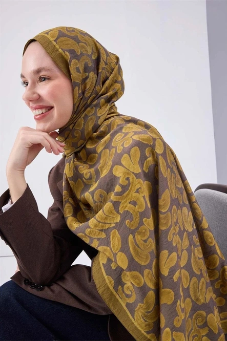Silk Home Urban Hours Harmony Koyu Gri Mayda Şal 190X70