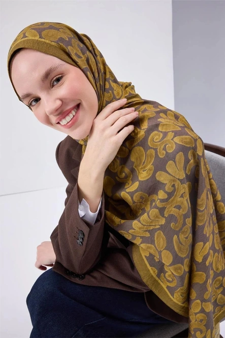Silk Home Urban Hours Harmony Koyu Gri Mayda Şal 190X70