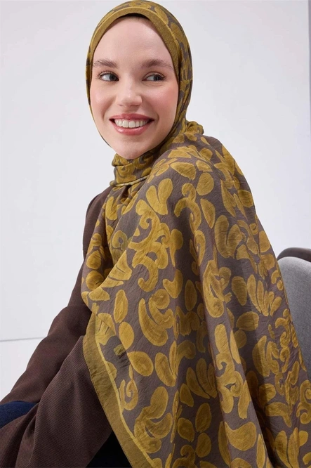 Silk Home Urban Hours Harmony Koyu Gri Mayda Şal 190X70