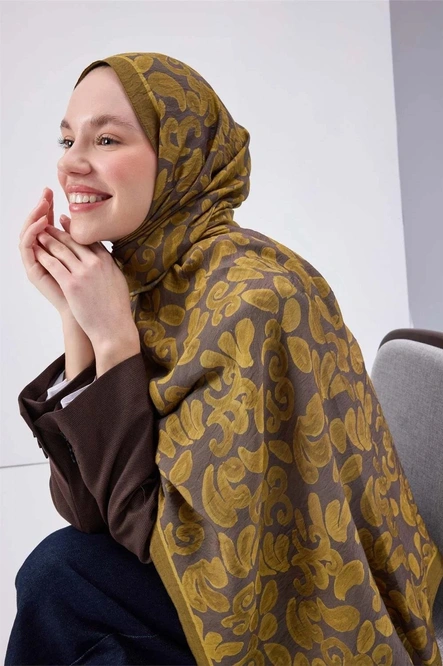Silk Home Urban Hours Harmony Koyu Gri Mayda Şal 190X70