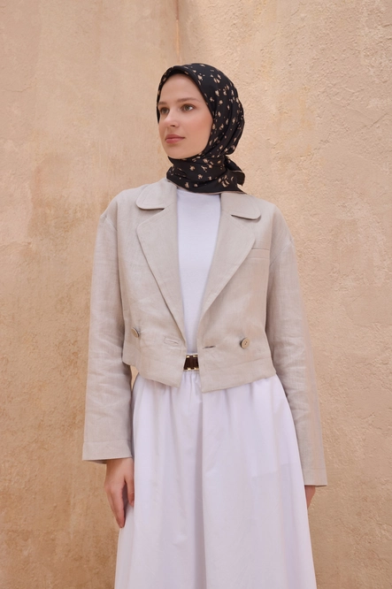 Belli Twill İpek Eşarp Siyah 4126-33