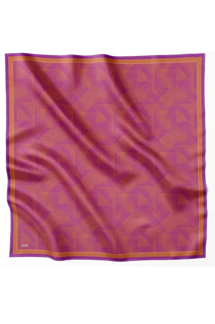 Belli Twill İpek Eşarp 4201-36 Turuncu, Mor