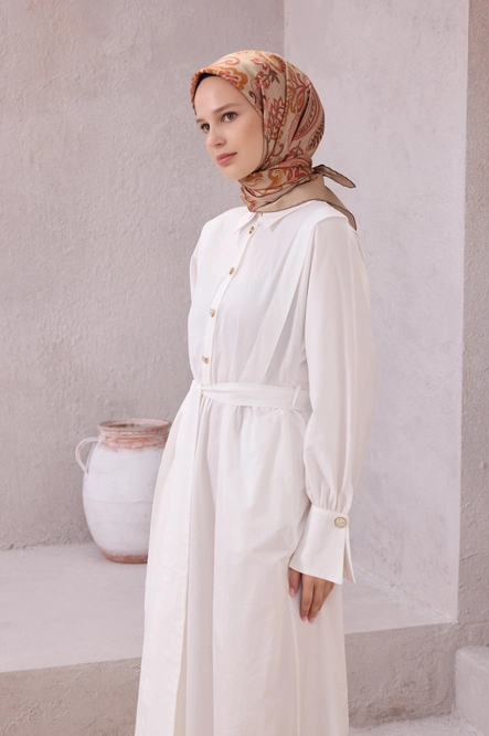 Belli Twill İpek Eşarp Vizon