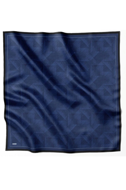 Belli Twill İpek Eşarp 4201-39 Lacivert