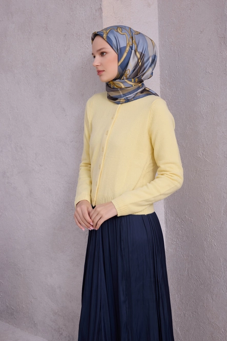 Belli Twill İpek Mavi, Gri