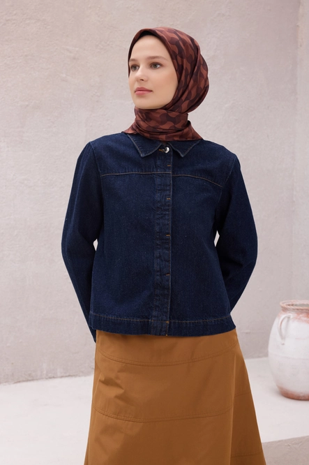 Belli Twill İpek Eşarp 4211-04 Acı Kahve