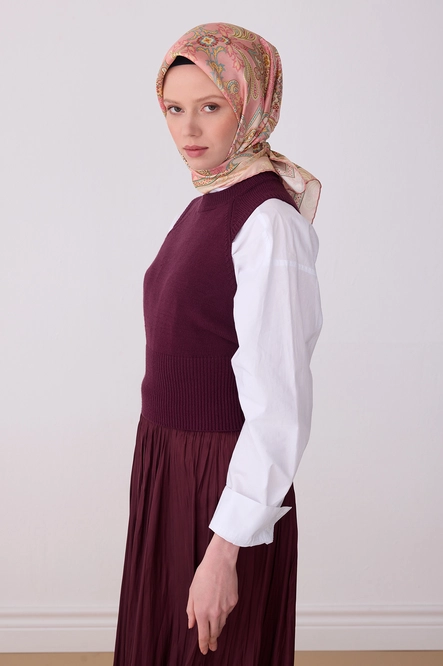 Belli Twill İpek Eşarp Pembe