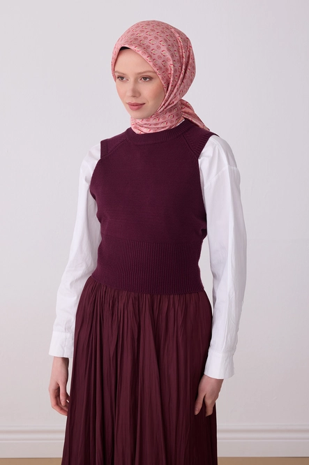 Belli Twill İpek Eşarp Pembe