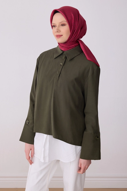 Belli Twill İpek Eşarp Kırmızı, Pembe, Füme