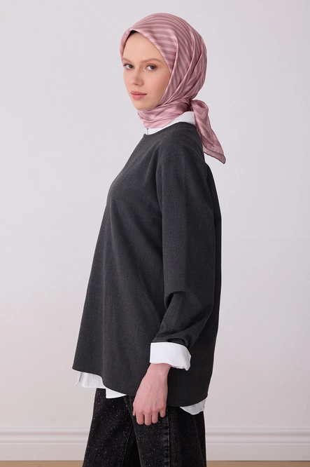 Belli Twill İpek Eşarp 4325-01 Lila, Pembe