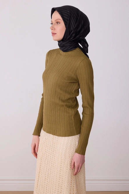 Belli Twill İpek Eşarp 4325-84 Siyah, Füme