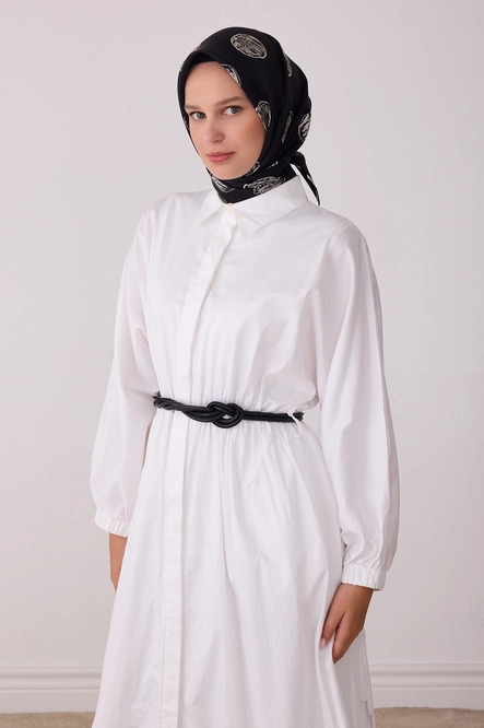 Belli Twill İpek Eşarp Siyah