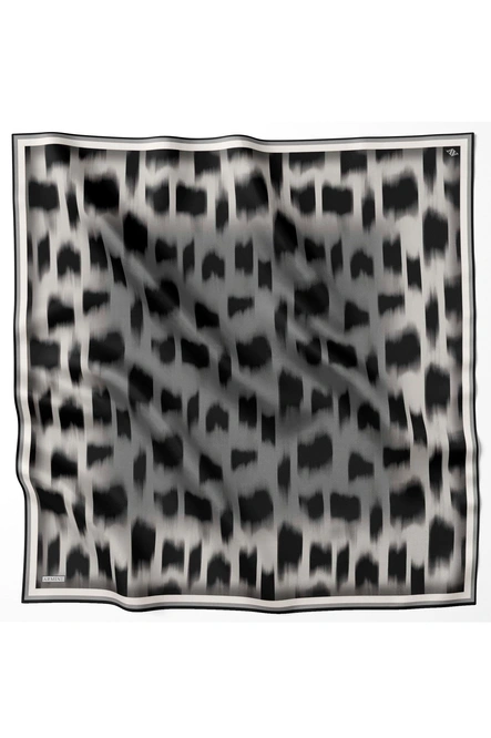 Armine Sura İpek Eşarp Siyah, Füme, Gri, Açık Vizon