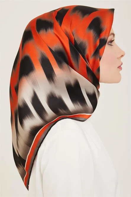 Armine Sura İpek Eşarp Turuncu