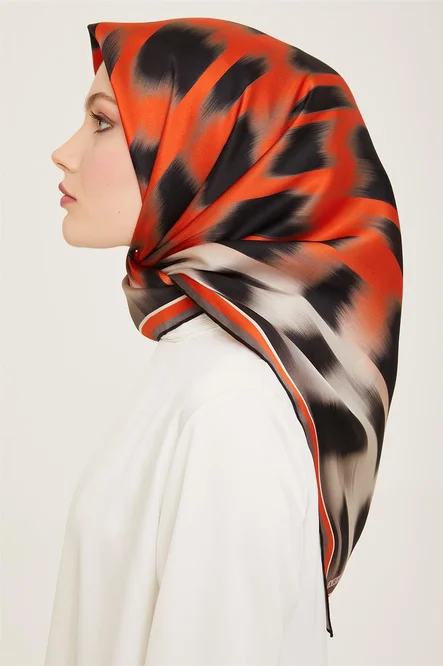 Armine Sura İpek Eşarp Turuncu