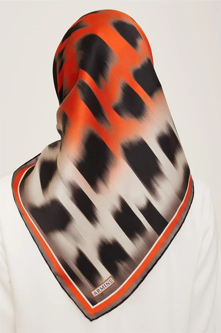 Armine Sura İpek Eşarp Turuncu