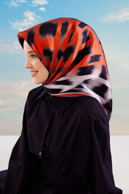 Armine Sura İpek Eşarp Turuncu