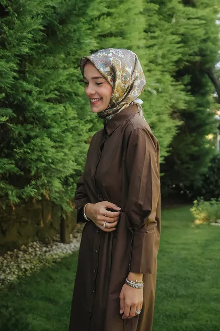Armine Sura İpek Eşarp Nostalji Krem
