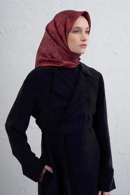 Armine Twill İpek Eşarp Kırmızı