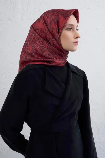 Armine Twill İpek Eşarp Kırmızı