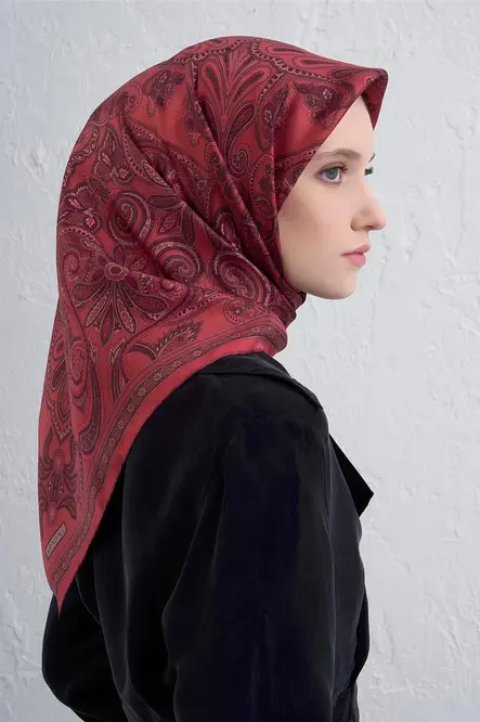 Armine Twill İpek Eşarp Kırmızı