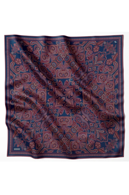 Armine Sura İpek Eşarp Lacivert, Bordo