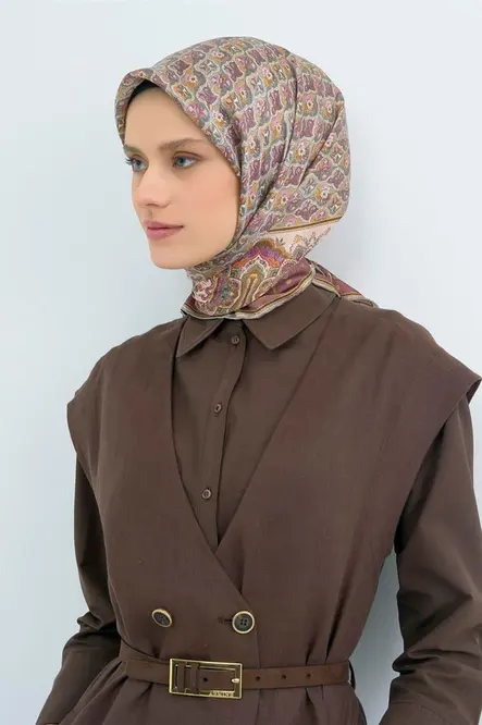 Armine Sura İpek Eşarp Pudra Pembe