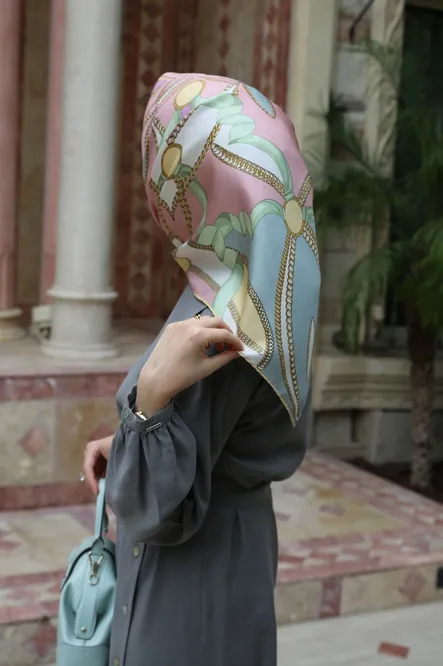 Armine Sura İpek Eşarp Pembe
