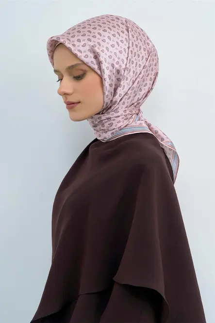 Armine Sura İpek Eşarp Pembe