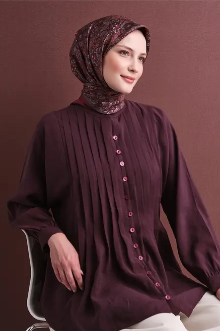 Armine Sura Ipek Eşarp Bordo