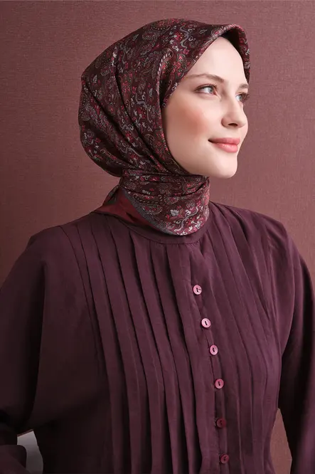 Armine Sura Ipek Eşarp Bordo