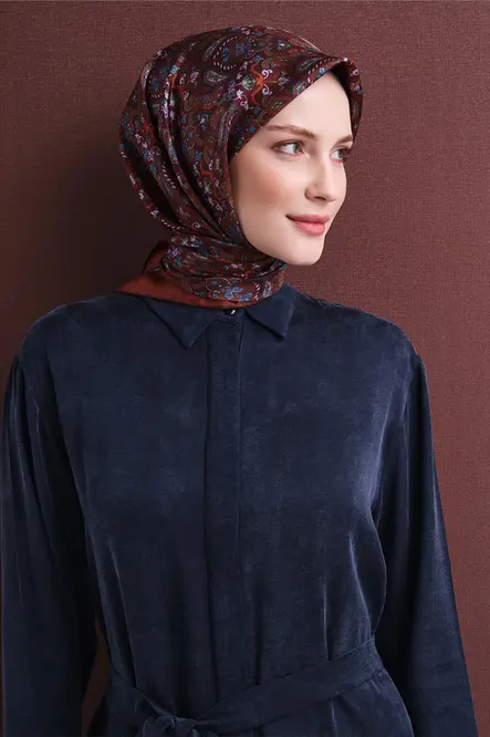 Armine Sura İpek Eşarp Kiremit, Taba