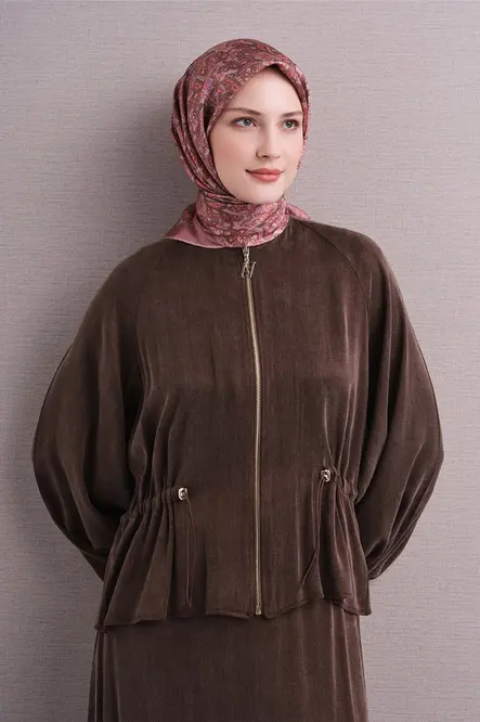 Armine Sura İpek Eşarp Gül Kurusu