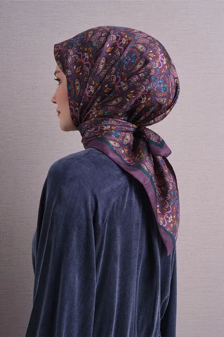 Armine Twill İpek Eşarp Mürdüm
