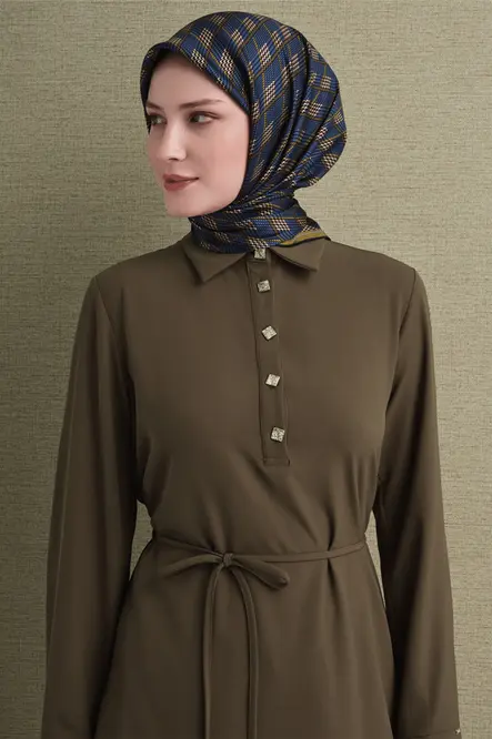 Armine Twill İpek Eşarp Lacivert
