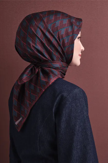 Armine Sura İpek Eşarp Bordo