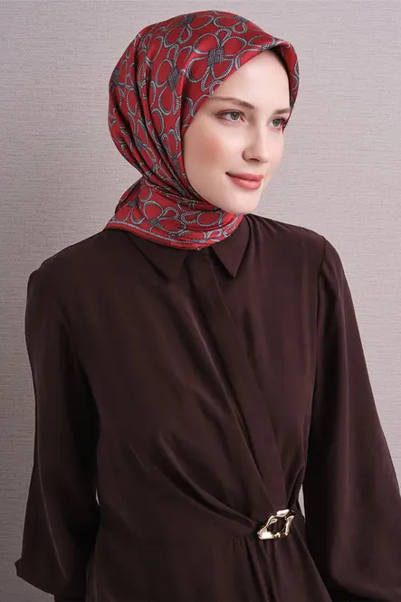 Armine Sura İpek Eşarp Kırmızı